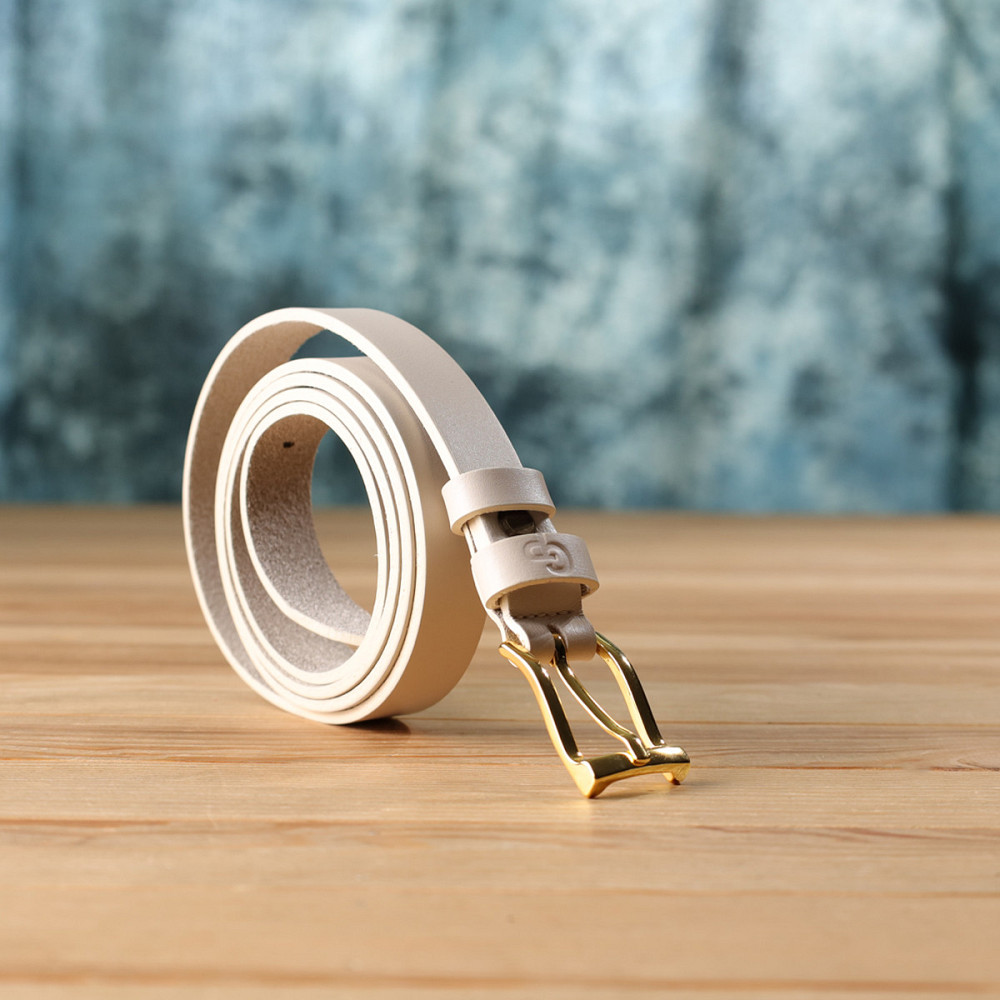 Красивый тонкий кожаный ремень для женщин (GRANDE PELLE) Киев - изображение 2