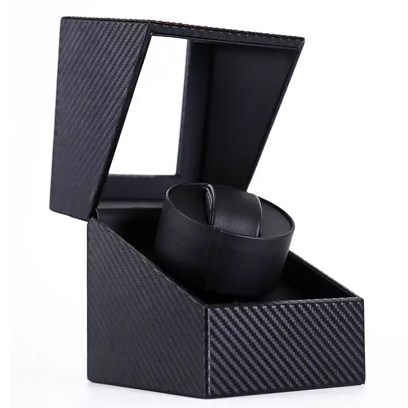 Шкатулка для подзавода часов Виндер тайммувер для 1-х часов (Черный с красным) Винница - изображение 1