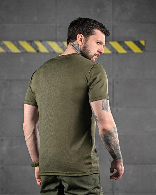 Тактическая потоотводящая футболка OBLIVION  SPQR олива  ДЛ6580 Одесса - изображение 4