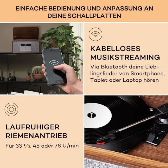 Виниловый проигрыватель стереосистема Auna Bella Ann из Германии Уценка Днепр - изображение 5