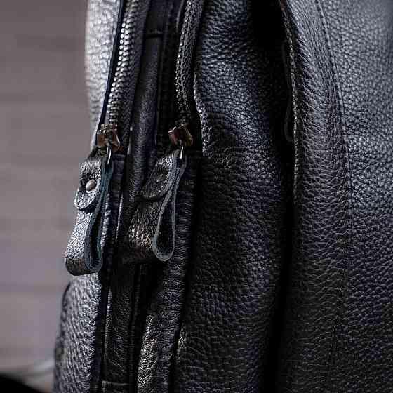 Сумка мужская из кожи через плечо Vintage 14784 Черная Киев