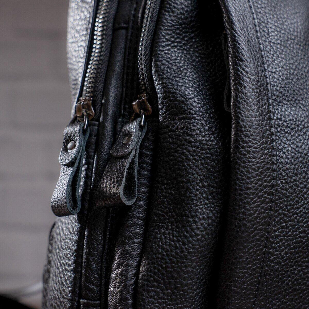 Сумка мужская из кожи через плечо Vintage 14784 Черная Киев - изображение 2