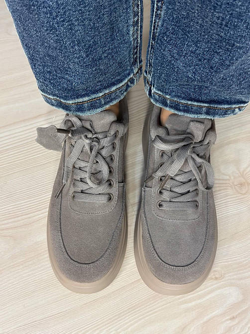 Кеди жіночі Hengji 536-10 замшеві на платформі з окантовкою бежеві, 37, 24 см Київ - фото 16