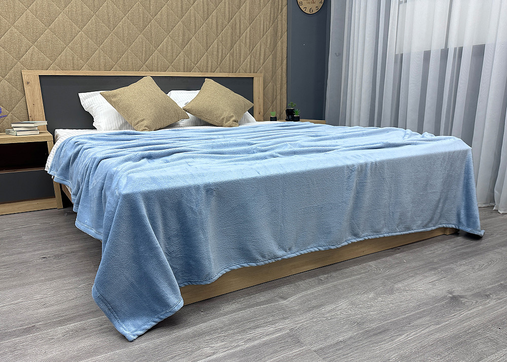 Плед-покривало Decorator WellSoft 200х220 см однотонний Блакитний (87-159) Київ - фото 6