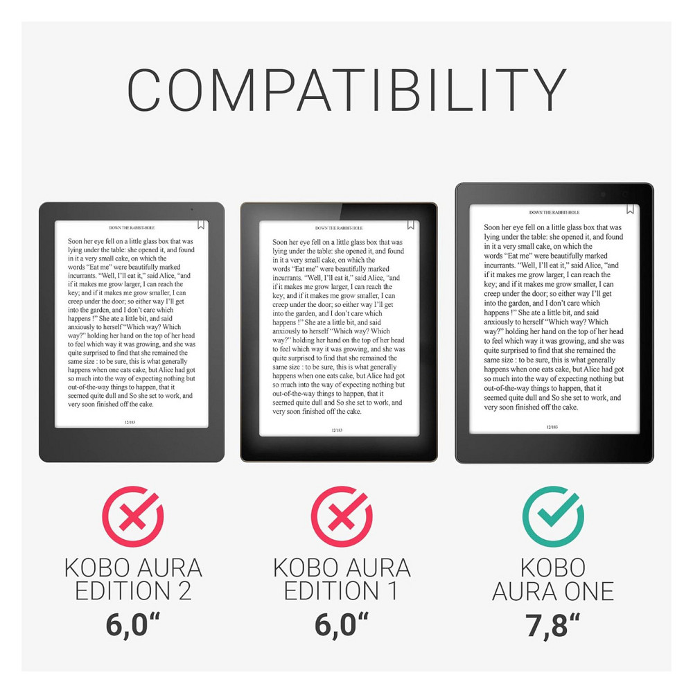 Чохол книжка для e-ридера kwmobile сумісний з Kobo Aura ONE темно-синій шкіра канвас магнітне закривання ударозахисний Київ - фото 2