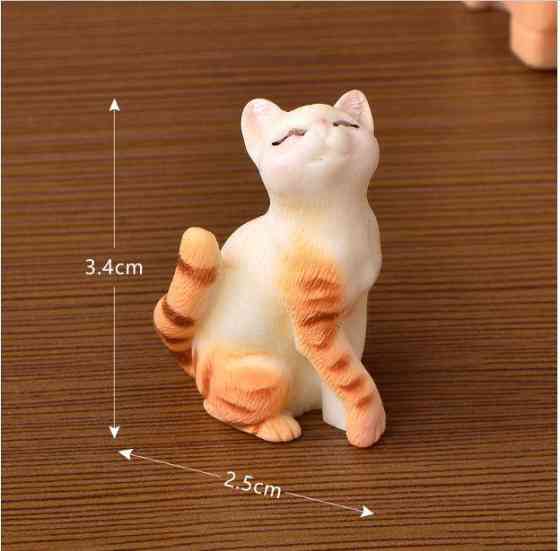 Декоративна фігурка Котик з книгою для флораріуму, моссаріуму, кашпо, міні-саду, мікроландшафту Рудий Одеса