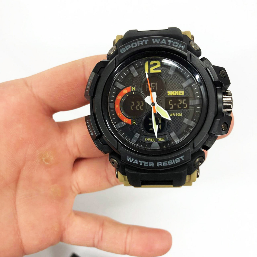 Надійні чоловічі наручні годинники SKMEI, Армійські годинники мілітарі спортивні скмей AO-52 Івано-Франківськ - фото 7