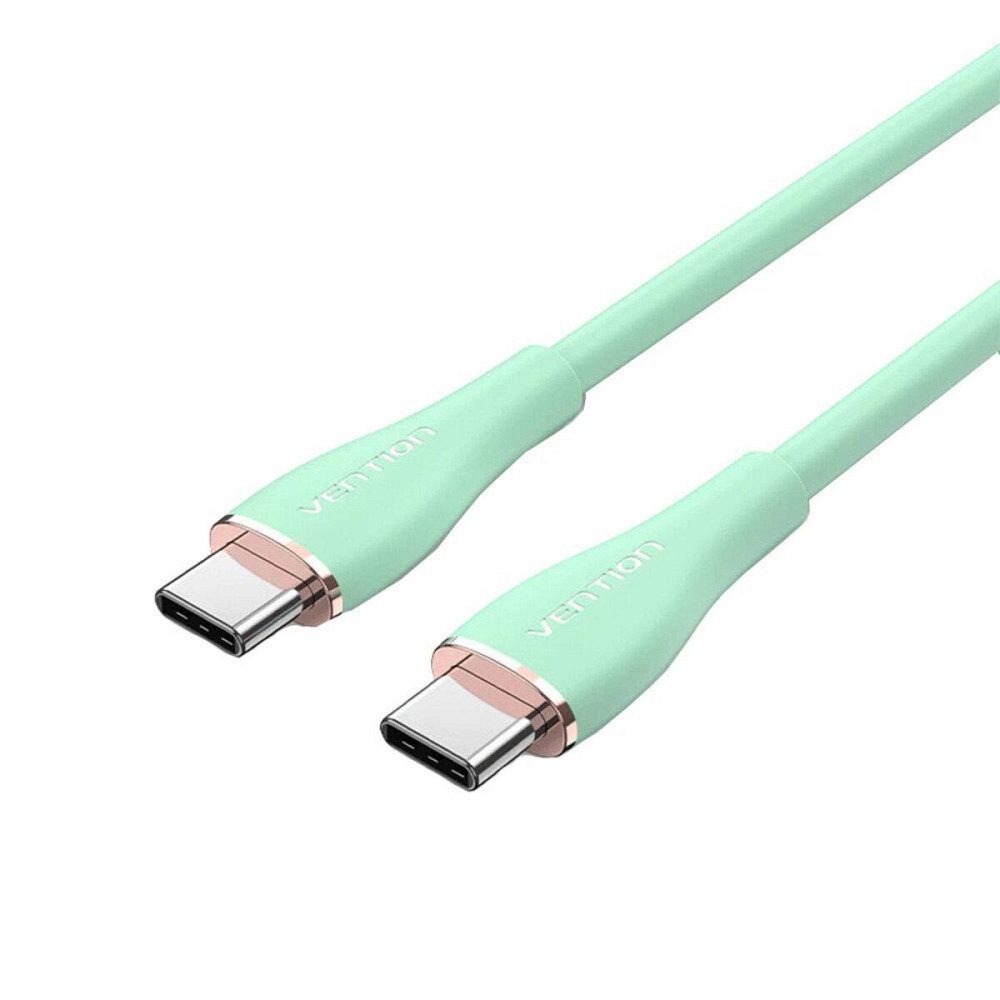 Кабель Vention USB 2.0 C "тато" - C "тато" 5A Cable 1M Light Green Silicone Type TAWGF Одеса - фото 2