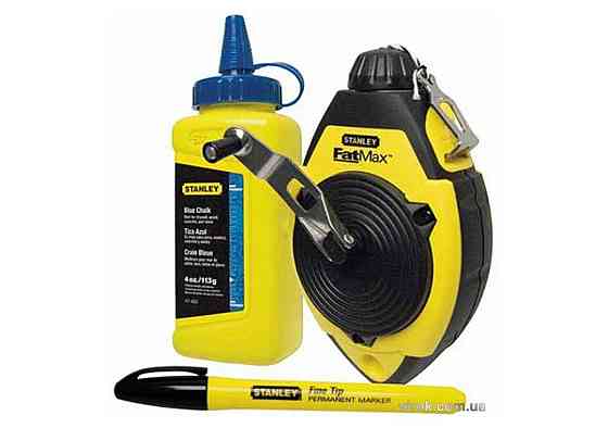 Шнур для розмітки STANLEY "FatMax", крейда маркувальна і маркер в комплекті Одеса
