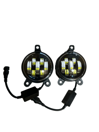 Двоколірні LED ПТФ ВАЗ 2170-2172 Приора, Газель Бізнес, Next — 7 Лінз (Білий + Жовтий) Харків