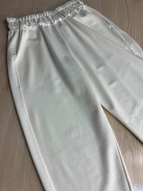 Брюки жіночі LSK 5539 спортивні джогери на манжеті з кишенями білі, білий, S Київ - фото 9