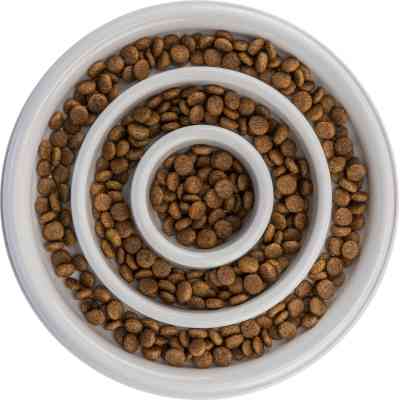 Посуда для собак Trixie Миска пластиковая для медленного кормления 450 мл/23 см (серая) (4011905250298) Винница