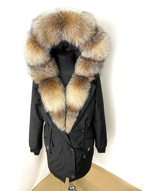 Парка женская мех блюфрост Черный р52 75см Харьков - изображение 1