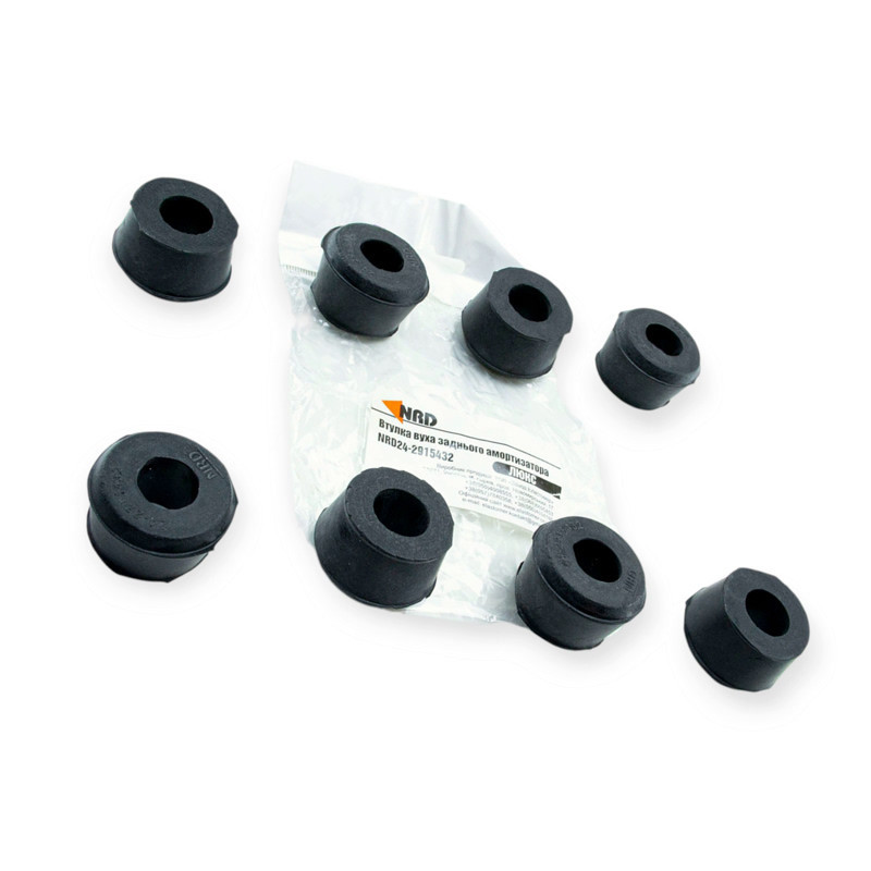 Втулка ГАЗ 24, 3110, 3302, УАЗ 452, 469, 3151 Хантер, 3160 Партиот нижняя (к-кт 8 шт) NRD амортизатора Мукачево - изображение 1