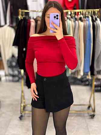 Женская стильная юбка-шорты турецкий кашемир-шерсть Черный, 44 Одесса