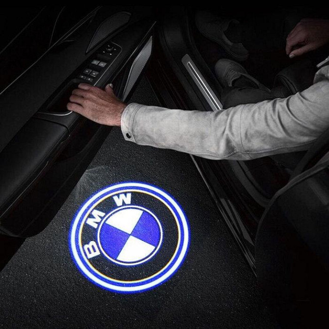 LED підсвітка дверей автомобіля 2 шт, проектор логотипу BMW 1 3 4 5 6 7 M X Z GT серії, водостійкий, Київ - фото 1