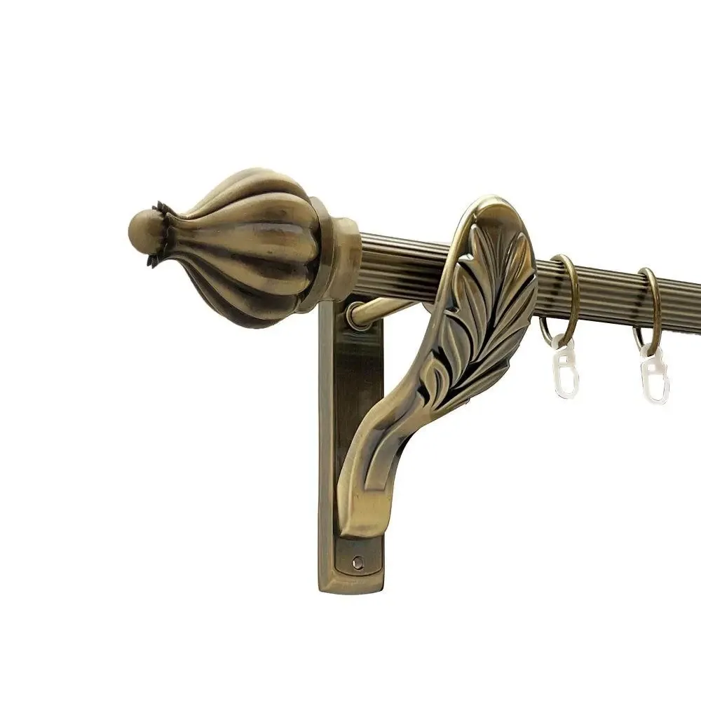 Карниз Orvit Таджа металевий однорядний ретро рифлена труба кільце металеве Антик 25 мм 300 см (00-00016653) Львов - изображение 1