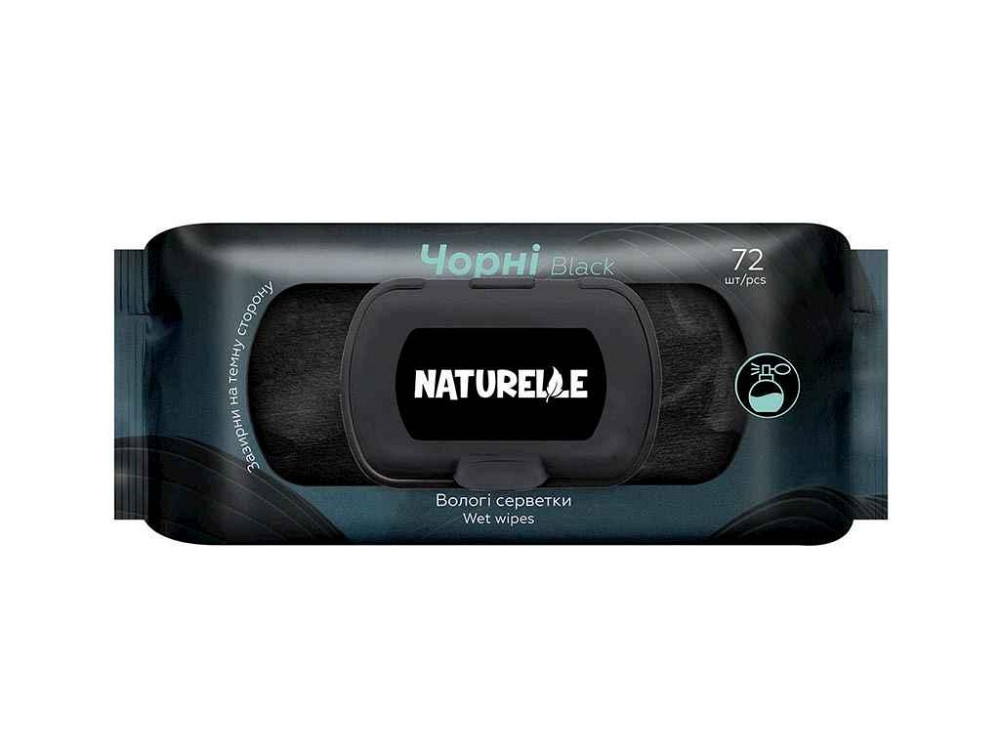 Влажные салфетки 72шт универсальные (черные) Classic ТМ Naturelle   Solmir Киев - изображение 1