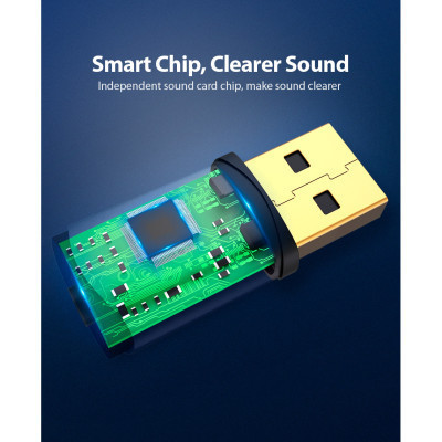 Звукова плата Vention Audio USB 1х3,5mm jack 4pin Metal (OMTP-CTIA) (CDLH0) Вінниця - фото 7