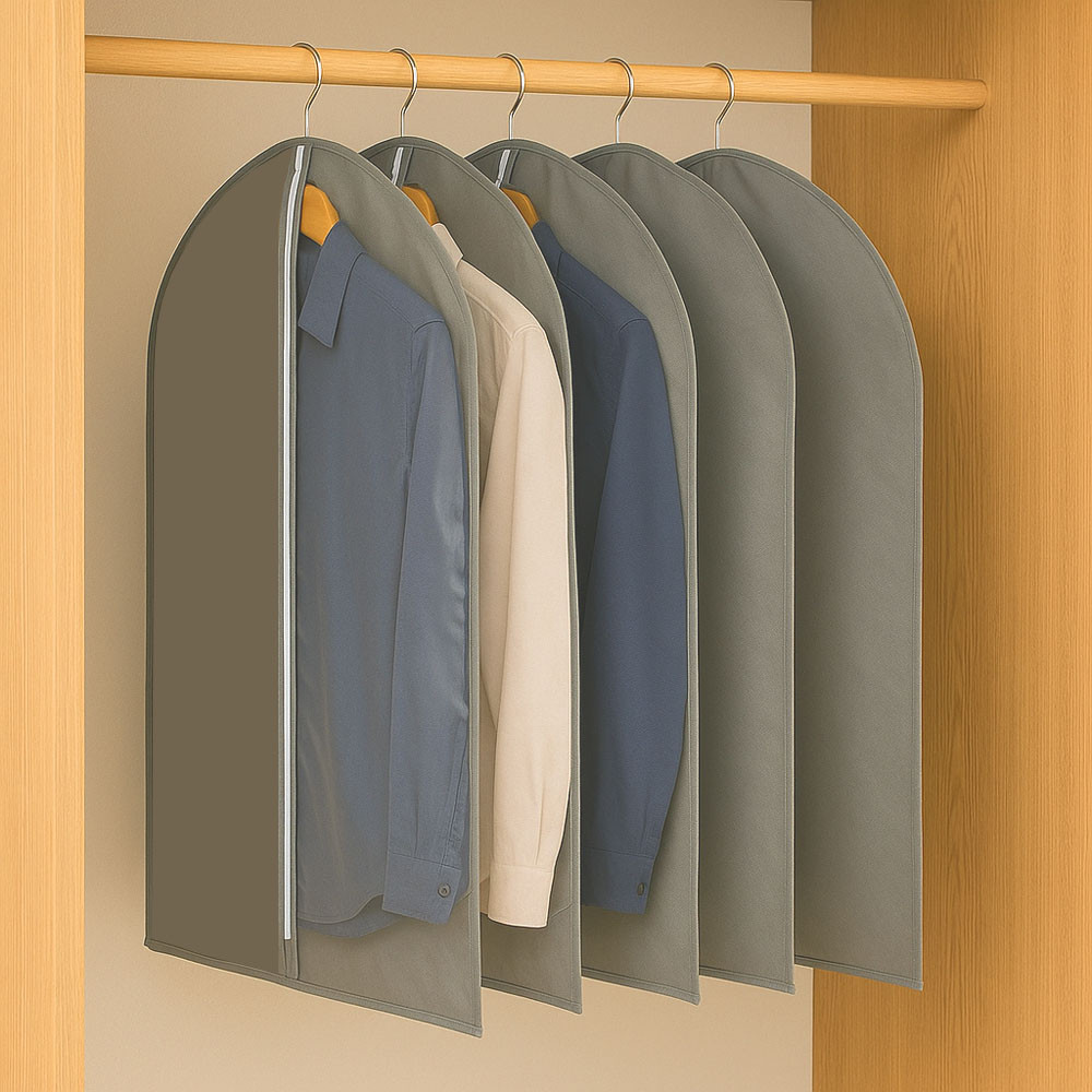 1шт Чохол для одягу на змійці 140х60см,напівпрозорий,Сірий SBR Київ - фото 5