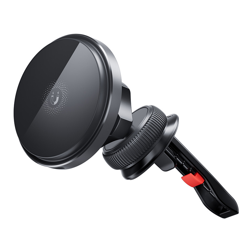 Держатель телефона автомобильный XO с беспроводной зарядкой CX015 15W Magnetic Car Air Outlet Wireless черный Львов - изображение 1