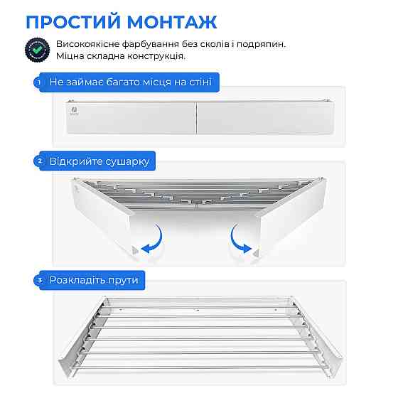 Сушилка для белья LinoFlat 100 белая Киев
