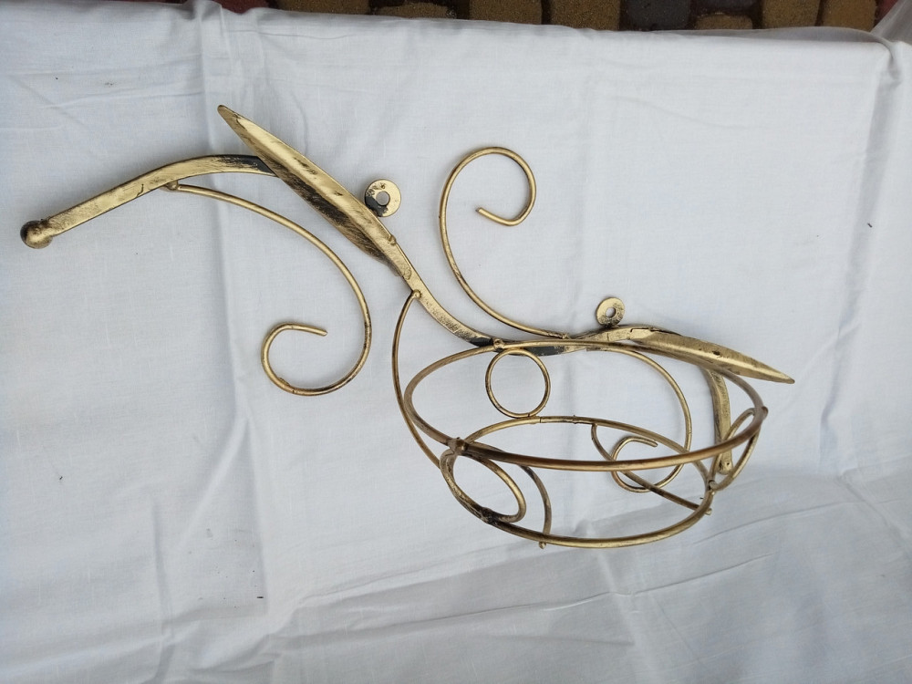 Подставка пристенная кованая для цветов на 1 вазон, на стену, стойка под цветы, вазон Киев - изображение 4