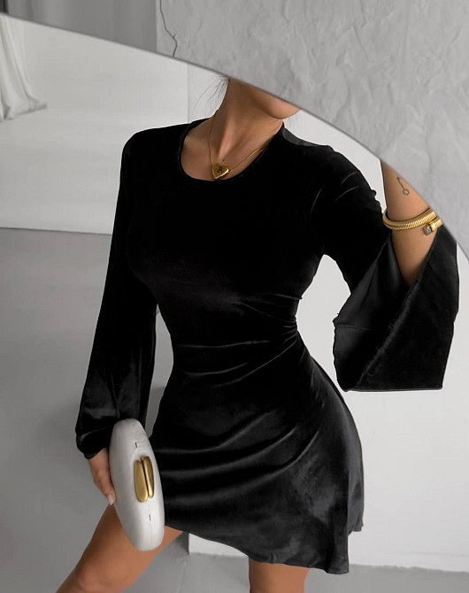 Жіноча стильна вечірня романтична оксамитова сукня Одеса - фото 1