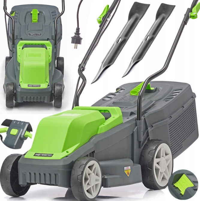 Газонокосарка електрична AGREENO 32см 28л (Польща) Київ - фото 1