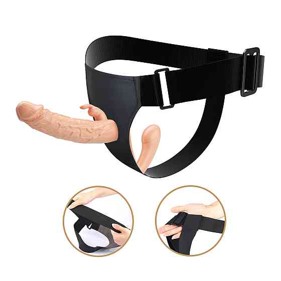 Двосторонній страпон - Ultra Passionate Harness Charlotte 5.5" Sex Aura Київ