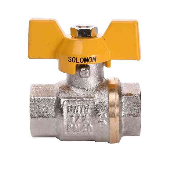Кран кульовий прямий SOLOMON  1/2″ ВВ ЖБ PN40 B1007 Киев