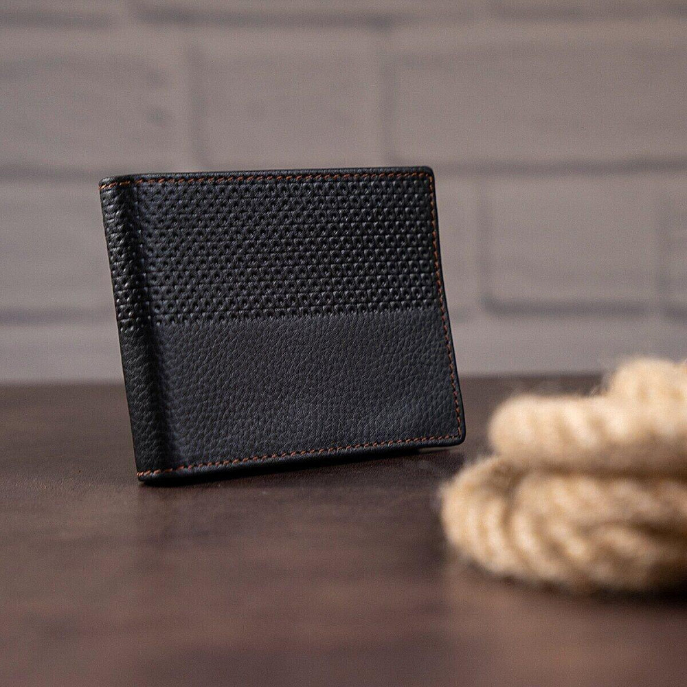 Гаманець чоловічий Vintage 14452 шкіряний Чорний Київ - фото 5