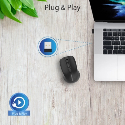 Мишка Promate Clix-8 Wireless Black (clix-8.black) Вінниця - фото 5