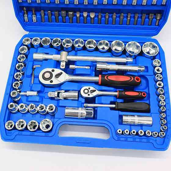 Універсальний набір інструментів 108 предметів у кейсі (1/4" та 1/2") / Набір торцевих головок та ключів Київ