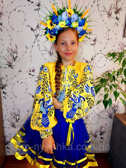 Віночок український синьо-жовто-блакитний сценічний Кривий Ріг - фото 4