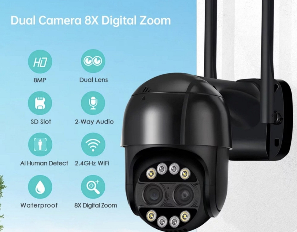 Wi-Fi камера відеоспостереження 4мп 8мп. Київ - фото 2