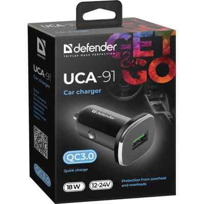 Зарядний пристрій Defender 1xUSB 18W (USB-A) QC3.0 3А UCA-91 (83830) Вінниця
