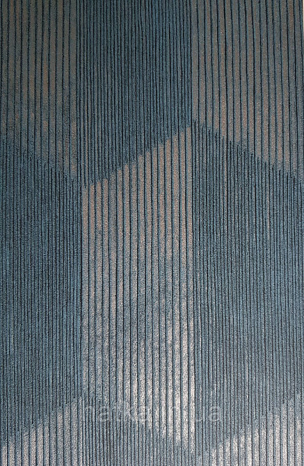 Обои виниловые на флизелине AS creation Geo Effect 0.53х10 геометрия структурные 3д синие серебро 38592-1 Киев - изображение 3