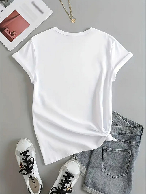 Футболка женская турецкий трикотаж 3D накат Белый Сова1 Харьков - изображение 2