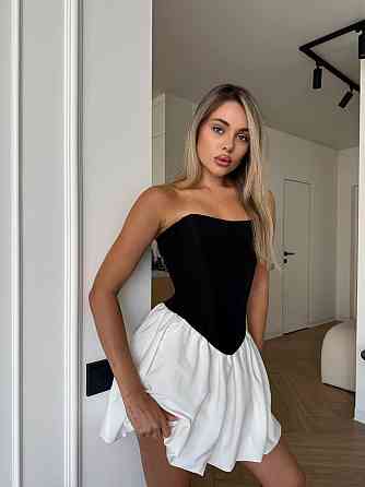 Стильный женский комплект корсет+юбка из плотной костюмной ткани Одесса