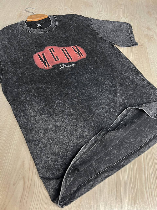 Футболка женская YUJIE YISHANG 160 оверсайз тай-дай большие размеры, черный, one size Киев - изображение 3