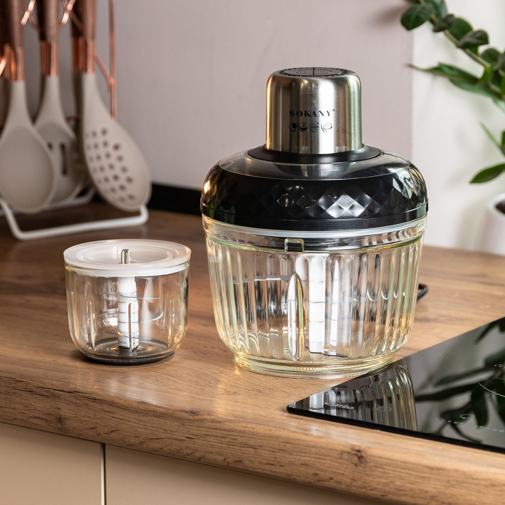 Чоппер измельчитель Sokany SKYM7032B 2в1 с чашами 0.5 и 1,5 литра 800 Вт Киев - изображение 9