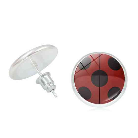 Сережки дітям Божа корівка пусети 15 мм різнобарвний Київ