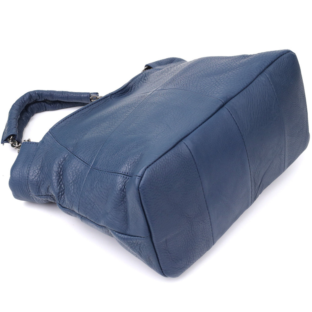 Жіноча шкіряна сумка на кожен день для міста та щоденного використання Vintage 22988 Синя Київ - фото 16