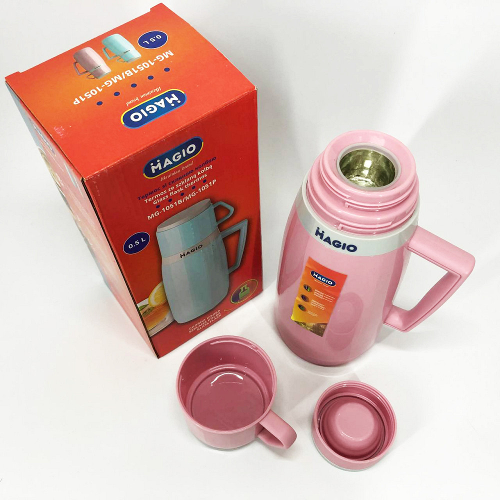 Термочашки для гарячих напоїв Magio MG-1051P 500 мл, Найкращий термос, Термос для гарячого чаю ZE-82 Львів - фото 1