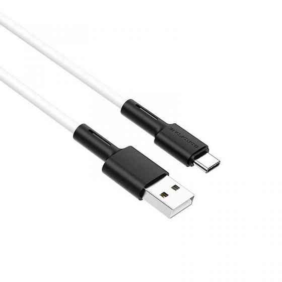 Кабель USB - Type-C BOROFONE BX31 3A 1m силіконовий TPE конектори колір білий BX31CW Одеса