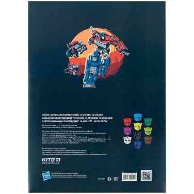 Кольоровий картон Kite А4 двосторонній Transformers 10 аркушів (TF24-255) Вінниця