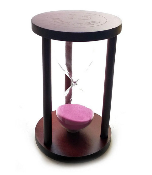 Песочные часы из дерева 15 мин розовый песок Киев - изображение 1