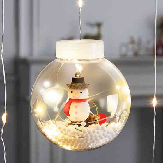 Гірлянда Xmas M-1 Copper curtain ball lamp 7257 Сніговик, різнокольорова Винница