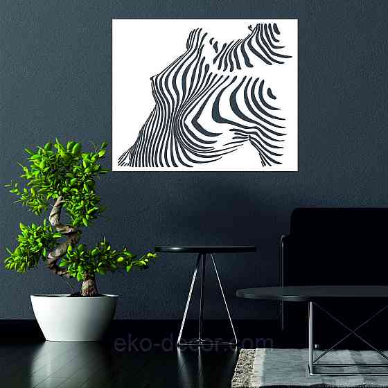 Декоративное настенное Панно «Тело Женщины», Декор на стену 70*57 см, Белый Киев